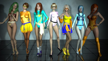 Картинка 3д+графика люди+ people взгляд девушки фон