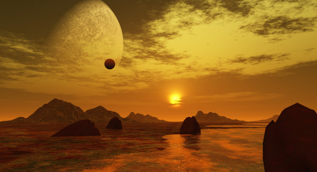 Обои картинки фото 3д графика, атмосфера, настроение , atmosphere ,  mood , поверхность, планета