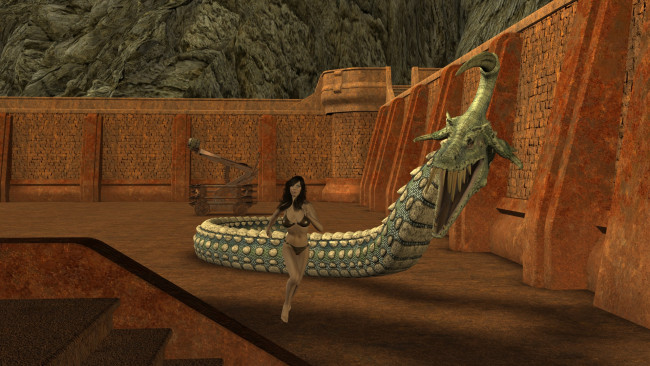 Обои картинки фото 3д графика, фантазия , fantasy, фон, девушка, взгляд