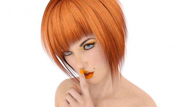 Обои картинки фото 3д графика, портрет , portraits, взгляд, фон, девушка