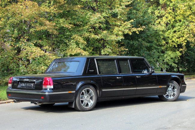 Обои картинки фото зил, автомобили, автомобиль, лимузин, чёрный