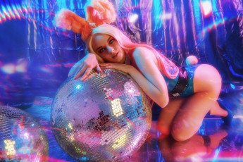 обоя девушки, kirdjava, ушки, боди, шар, костюм, образ