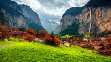 Картинка lauterbrunnen switzerland города -+пейзажи