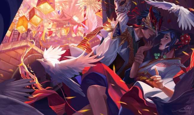 Обои картинки фото фэнтези, люди, парень, девушка