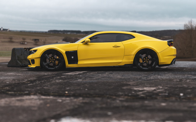 Обои картинки фото chevrolet camaro rs bumble bee new vision, автомобили, 3д, chevrolet, camaro, rs, bumble, bee, new, vision