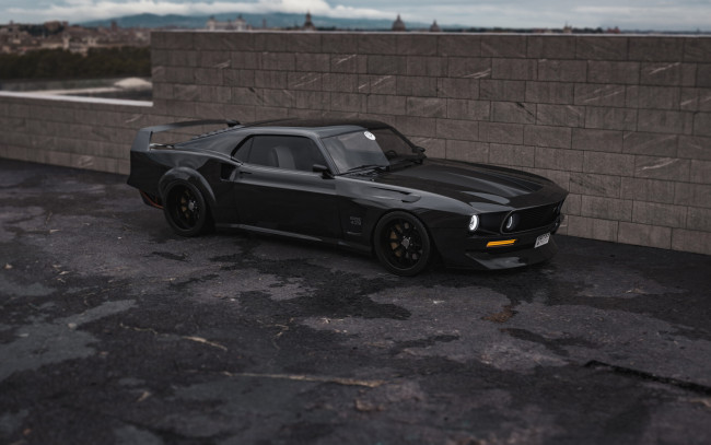 Обои картинки фото ford mustang boss 429 hypnotizer, автомобили, 3д, ford, mustang, boss, 429, hypnotizer