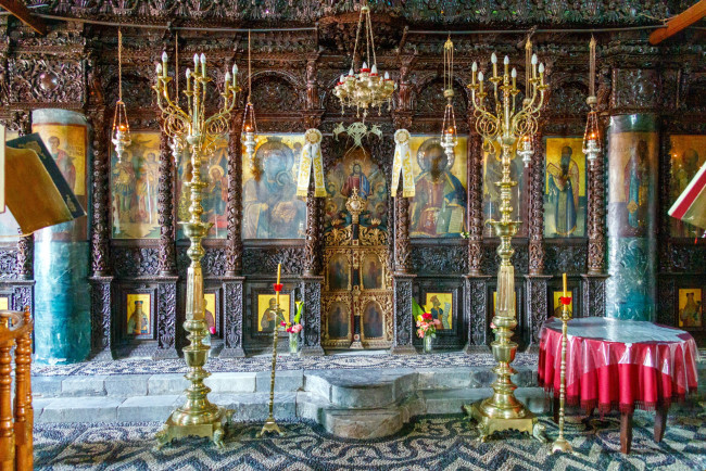 Обои картинки фото интерьер, убранство,  роспись храма, храм