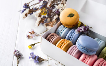 обоя еда, макаруны, лакомство, ассорти