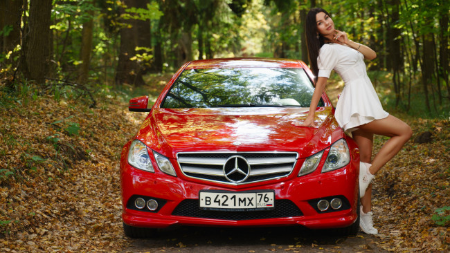 Обои картинки фото автомобили, -авто с девушками, mercedes