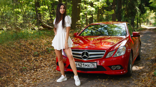 Обои картинки фото автомобили, -авто с девушками, mercedes