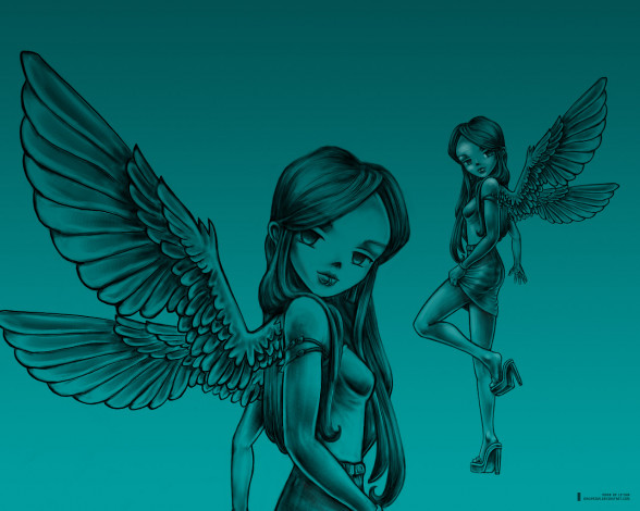 Обои картинки фото аниме, angels, demons