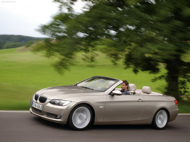 Обои картинки фото bmw, 335i, convertible, 2007, автомобили