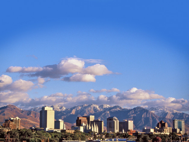 Обои картинки фото salt, lake, city, города, пейзажи