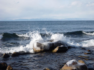 Картинка байкал природа реки озера волны