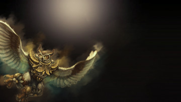 Картинка 3д графика animals животные сова