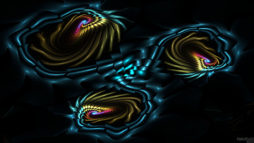 Картинка 3д графика fractal фракталы фон узор