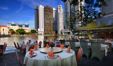 Картинка города сингапур река вид