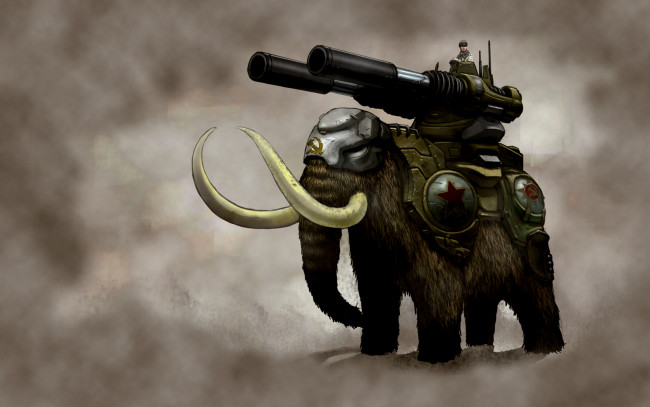 Обои картинки фото red, alert, видео, игры, command, conquer, 3, мамонт, серп, и, молот