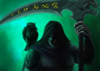 Картинка видео+игры ~~~другое~~~ коса оружие ворон мужчина арт игра птица