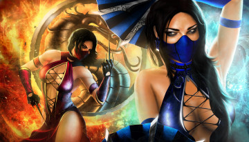 Картинка видео+игры mortal+kombat бойцы платье kitana mileena девушки mortal kombat