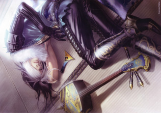 Картинка разное арты самурай доспехи motochika chosokabe wolfina art sengoku basara музыкальный инструмент