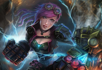 Картинка видео+игры league+of+legends vi lol руки девушка piltover enforcer league of legends