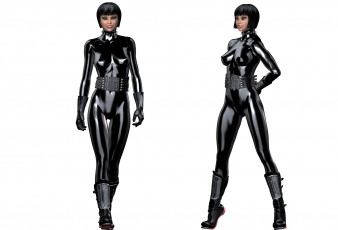 Картинка 3д+графика фантазия+ fantasy девушка фон взгляд униформа латекс