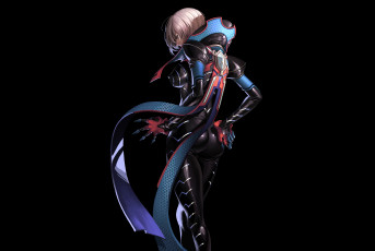 Картинка аниме unknown +другое art osuk2 девушка взгляд грудь попка жест костюм фон scarlets blade