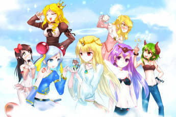 Картинка аниме unknown +другое демон рога арт bai yemeng девушки