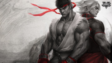 Картинка видео+игры street+fighter art бойцы street fighter ryu ken