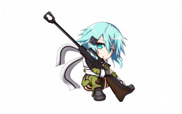Картинка аниме sword+art+online sinon gun gale online сион
