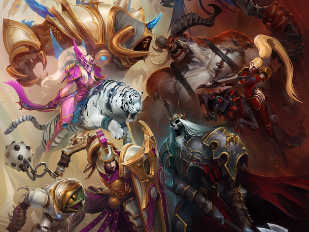 Обои картинки фото видео игры, ~~~другое~~~, разные, eternal, conflict, diablo, персонажи, starcraft, warcraft, heroes, of, the, storm