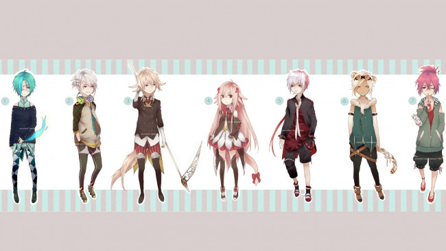 Обои картинки фото аниме, животные,  существа, подростки, существа, арт