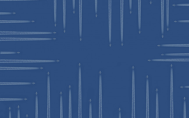 Обои картинки фото авиация, 3д, рисованые, v-graphic, небо, самолёты