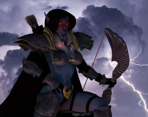 Картинка 3д+графика существа+ creatures девушка взгляд фон