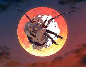 Картинка аниме touhou фон взгляд девушки