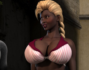 Картинка 3д+графика люди+ people девушка фон взгляд