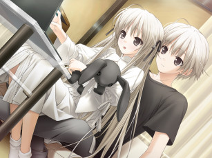 Картинка аниме yosuga+no+sora фон взгляд девушка