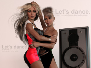 Картинка 3д+графика люди+ people девушки взгляд фон