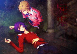 Картинка аниме shiki парни