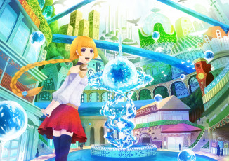 Картинка аниме магия +колдовство +halloween взгляд фон девушка