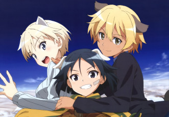 Картинка strike+witches аниме фон взгляд девушки