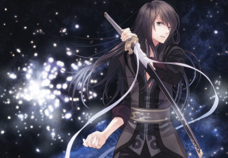 Картинка аниме tales+of+vesperia парень меч катана блики