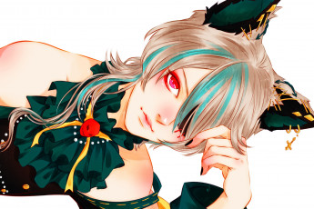 Картинка аниме животные +существа парень