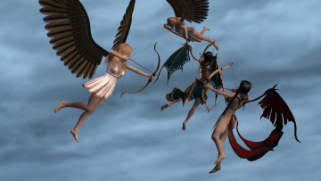 Картинка 3д+графика ангел+ angel ангелы демон
