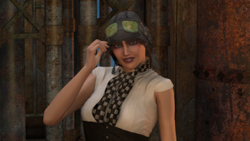 Картинка 3д+графика люди+ people девушка взгляд фон