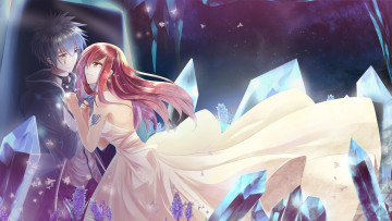 Картинка аниме fairy+tail взгляд девушка фон