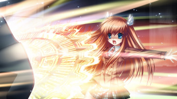 Картинка аниме rewrite фон взгляд девушка