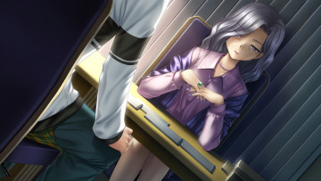 Картинка аниме rewrite фон взгляд девушки