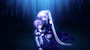 Картинка аниме rewrite взгляд фон девушка